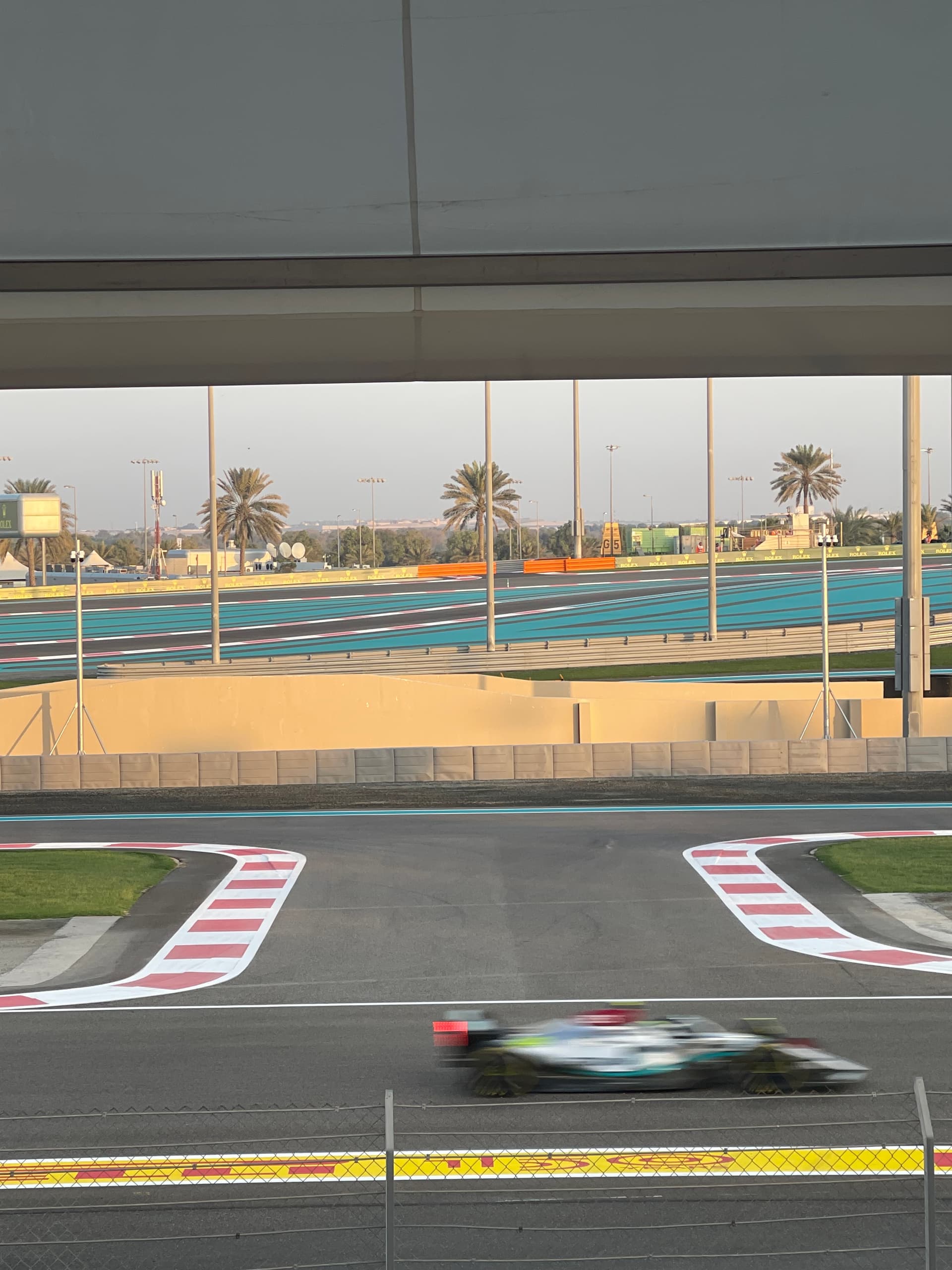 Lewis Hamilton racing in the 2022 Abu Dhabi GP.